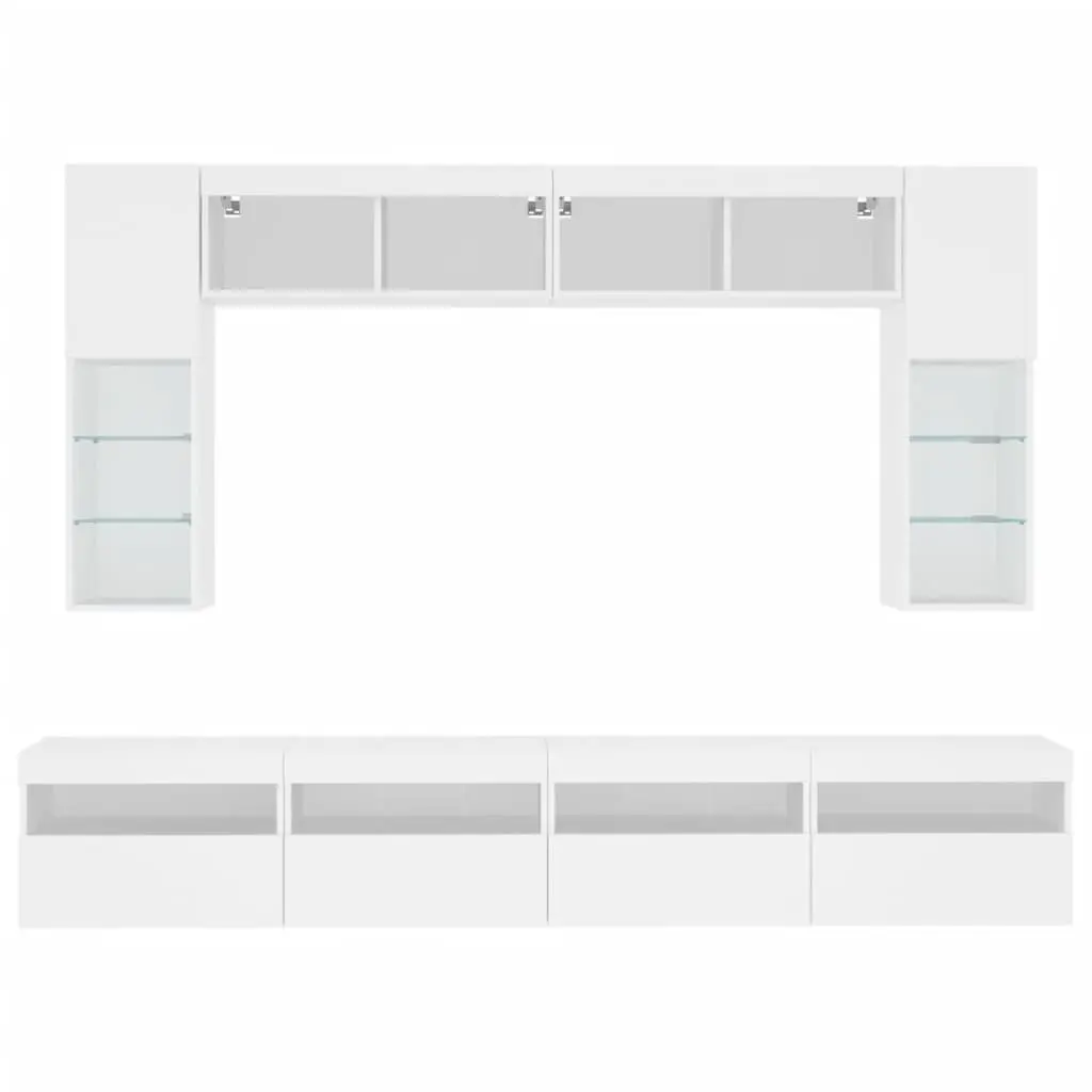 8-Piece TV Wall Cabinet Set