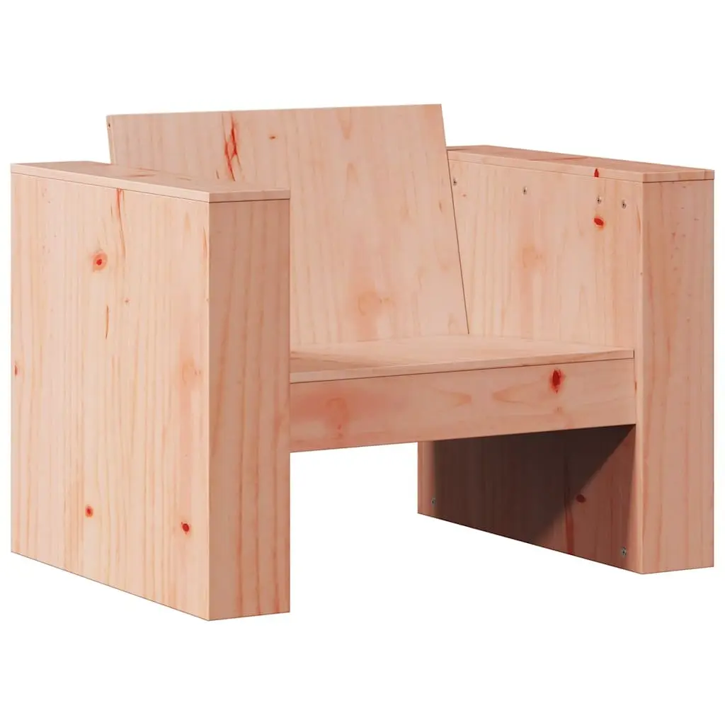 2 Piece Garden Lounge Set Brown Solid Wood Armrest Backrest