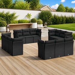 Compact and Stylish 12-Piece Outdoor Sofa Set