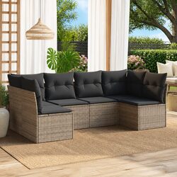 6 Piece Grey Sofa Set