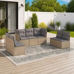 Concise 7 Piece Outdoor Furniture Sofa Set