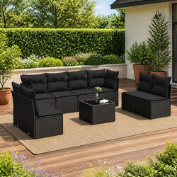 Compact and Functional 9-Piece Garden Sofa Set