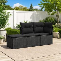 3 Piece Outdoor Garden Sofa Set