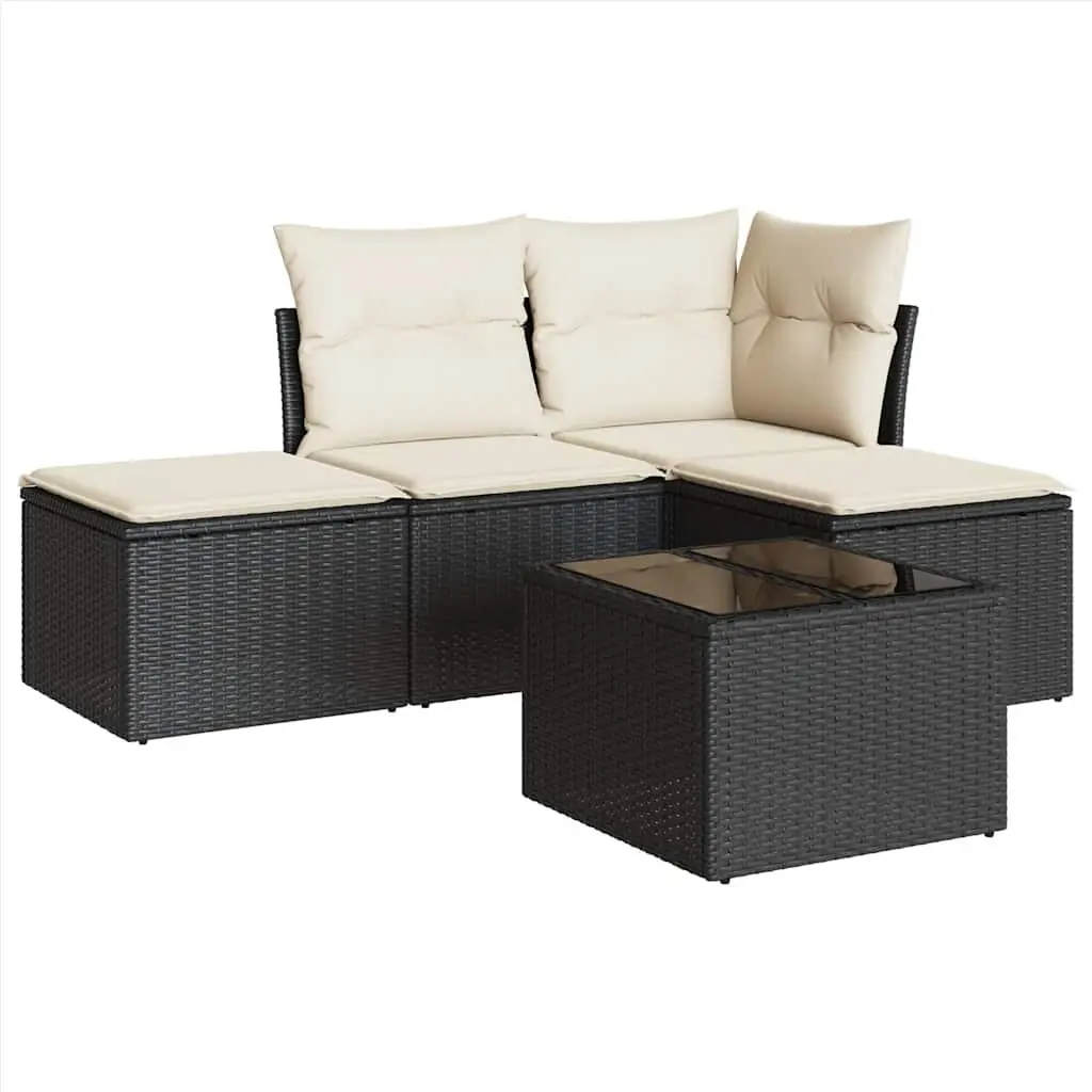 5 Piece Modular Garden Sofa Set with Cushions