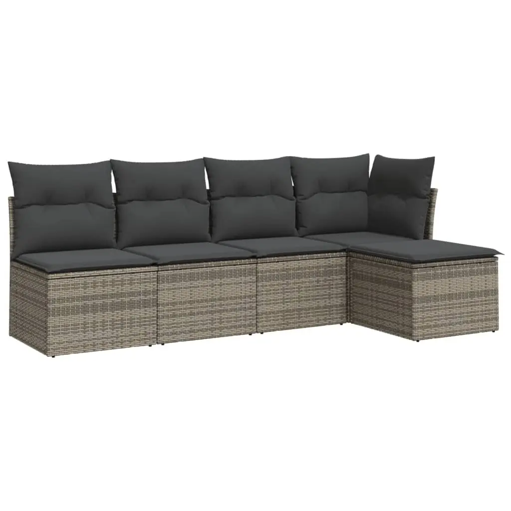 5-Piece Outdoor Garden Sofa Set in Grey