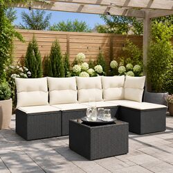 6 Piece Outdoor Sofa Set with Cushions