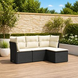 Compact and Comfortable 4-Piece Outdoor Sofa Set