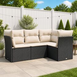 Compact 4-Piece Garden Sofa Set for Outdoors
