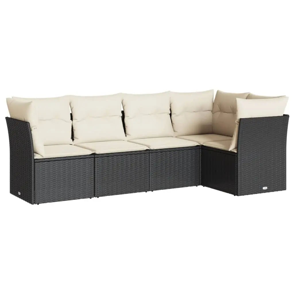 5 Piece Modular Garden Sofa Set with Cushions