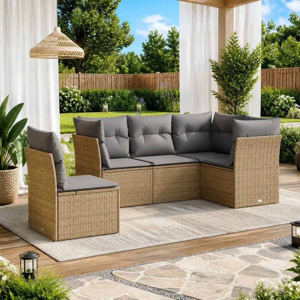5 Piece Outdoor Sofa Set for Relaxation
