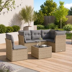 Stylish 6-Piece Outdoor Sofa Set for Relaxation