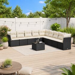 Compact 10 Piece Garden Sofa Set for Outdoor Comfort