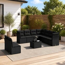 Compact 10 Piece Sofa Set for Outdoor Enjoyment