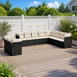 Compact 10 Piece Garden Sofa Set for Stylish Comfort
