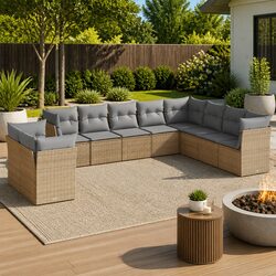 10-Piece Garden Sofa Set for Outdoor Enjoyment
