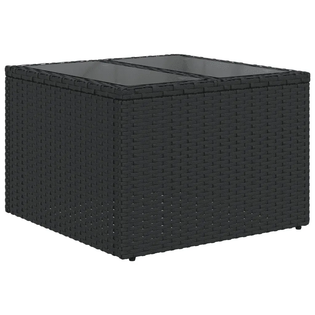 9 Piece Outdoor Sofa Set Black Modular with Cushions