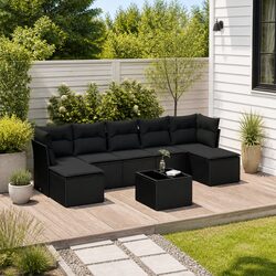 8 Piece Outdoor Sofa Set with Cushions