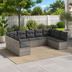 Compact 9 Piece Garden Sofa Set for Outdoor Relaxation