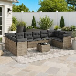 Compact 11-Piece Outdoor Sofa Set - Effortlessly Stylish