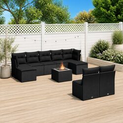 Compact 10 Piece Garden Sofa Set for Your Outdoor Needs