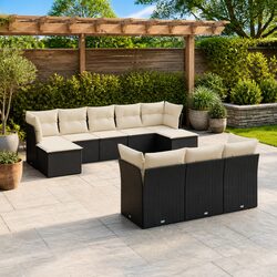 Compact and Stylish 10-Piece Garden Sofa Set