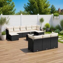 Compact and Stylish 11-Piece Garden Sofa Set