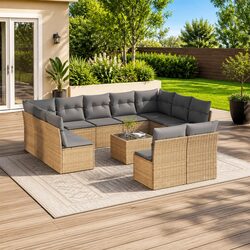 Concise and Strong: 12 Piece Outdoor Sofa Set