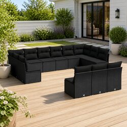 Compact 13 Piece Garden Sofa Set for Outdoor Living