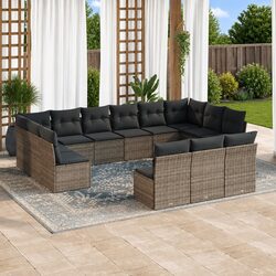Stylish 13 Piece Outdoor Garden Sofa Set - Grey