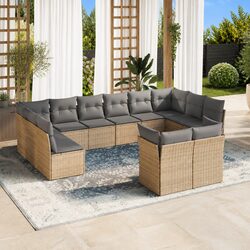 Outdoor 12 Piece Patio Sofa Set with Cushions