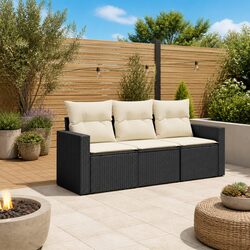 3-Piece Garden Sofa Set with Washable Cushions