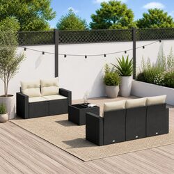 Compact 6-Piece Garden Sofa Set for Outdoor Living