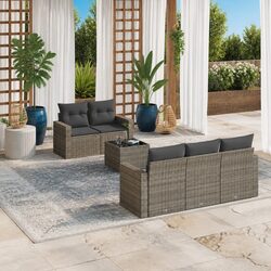 Sleek 6 Piece Modular Garden Sofa Set