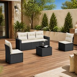 Compact 6 Piece Garden Sofa Set – Perfect for Outdoors