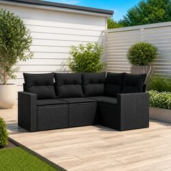 Compact and Reliable 4 Piece Outdoor Sofa Set