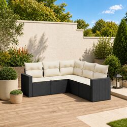 Sleek and Compact 5 Piece Garden Sofa Set