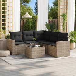 6-Piece Grey Outdoor Sofa Set: Style and Functionality