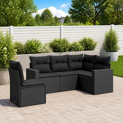 Compact and Stylish 5 Piece Sofa Set for Outdoor Living
