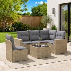 Compact and Elegant Garden Sofa Set, 6 Pieces