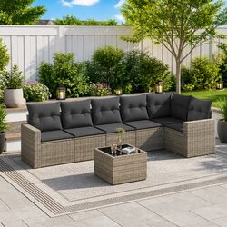 7 Piece Garden Sofa Set: Stylish and Compact Design