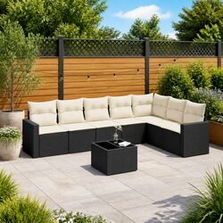 Concise 8-Piece Patio Sofa Set for Outdoor Spaces