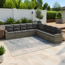 9 Piece Garden Sofa Set - Modular and Weather-Resistant