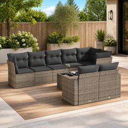 Compact 9 Piece Garden Sofa Set for Outdoor Relaxation