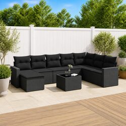 Stylish and Compact 9 Piece Outdoor Sofa Set