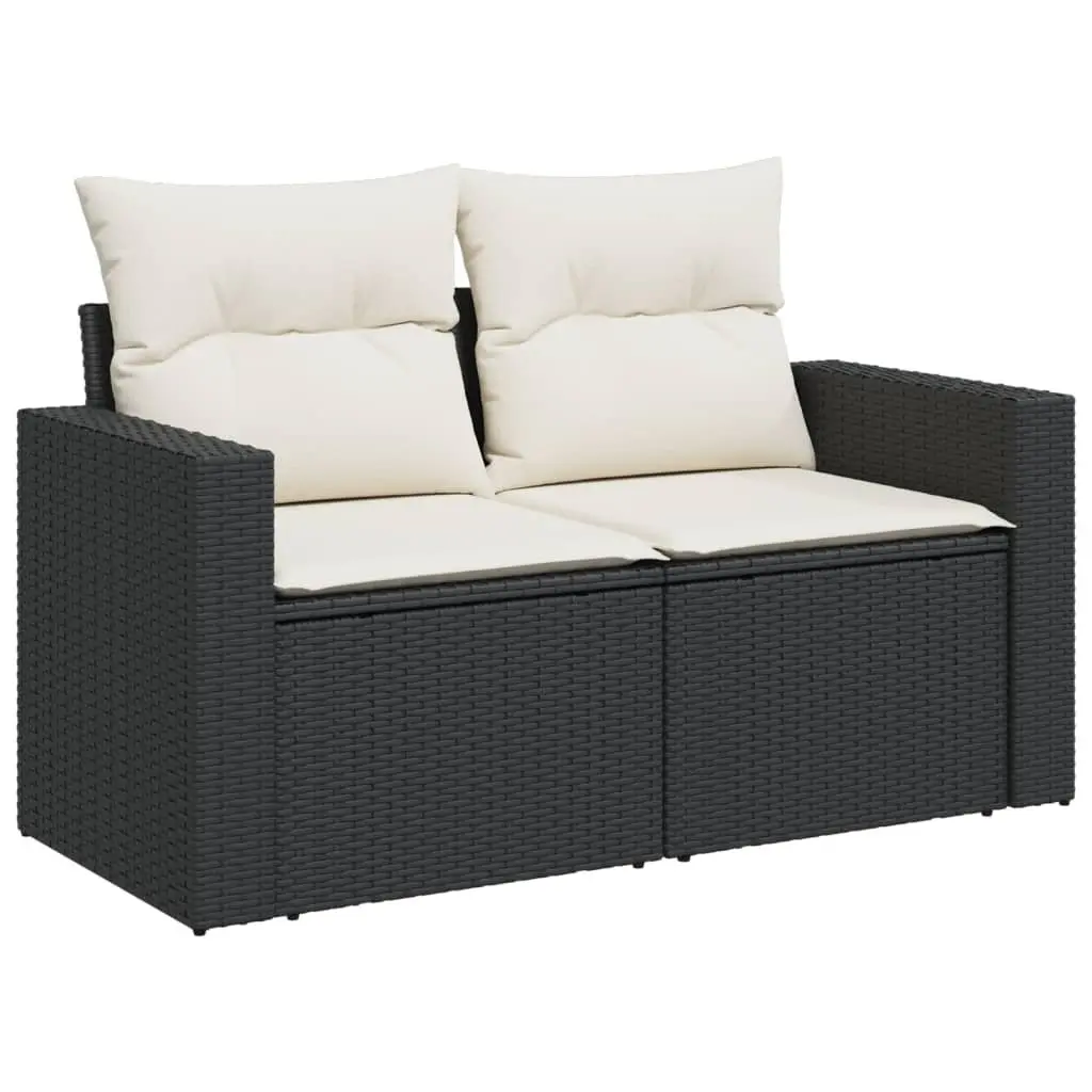 10 Piece Garden Sofa Set Outdoor Patio Furniture with Cushions Black