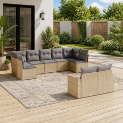 Quality 9-Piece Modular Garden Sofa Set for Outdoor Use
