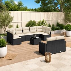 Compact and Stylish 10-Piece Outdoor Sofa Set