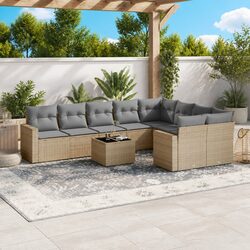 Compact and Stylish 10-Piece Garden Sofa Set