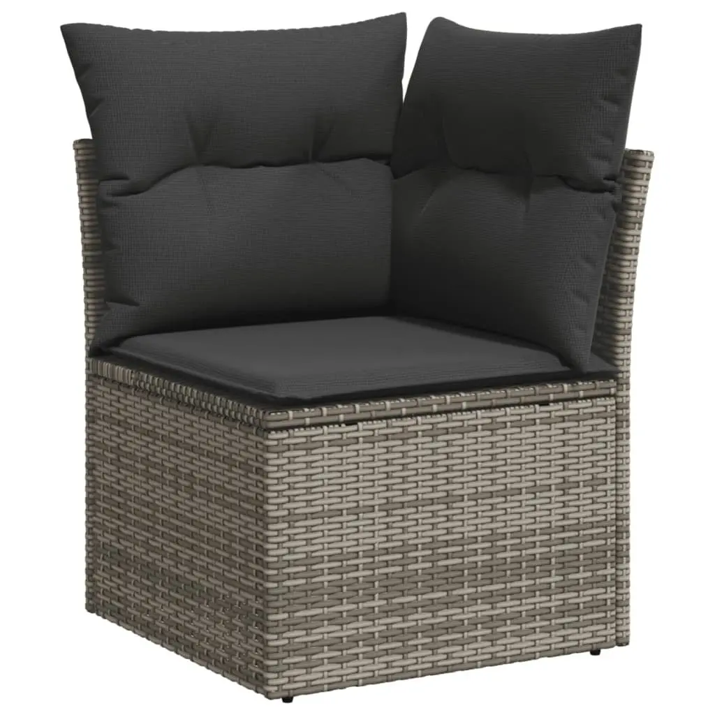 Garden Sofa Set 10 Piece Outdoor Furniture Grey Poly Rattan Modular Patio Lounge