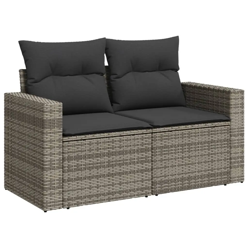 Garden Sofa Set 10 Piece Outdoor Furniture Grey Poly Rattan Modular Patio Lounge
